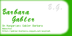 barbara gabler business card